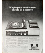 SONY HP-149A - Record Player - 8 Track Stereo - Vintage 1972 Print Ad - - $228.02 MXN
