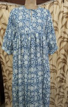 Pure Cotton Long Dress Indian Block Print Colourful Summer Earthy Elegan... - $54.99