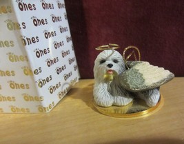 OLD ENGLISH SHEEP DOG ANGEL - Tiny One Ornament  - new in box - £10.24 GBP