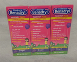 3/26 Benadryl-D Children's Allergy and Sinus Liquid Grape 4 oz X 3 Packs - $18.80