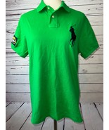 Ralph Lauren Polo Shirt Green BIG Pony US Open 2012 Y2K 80s Mens Custom Fit - $742.02 MXN