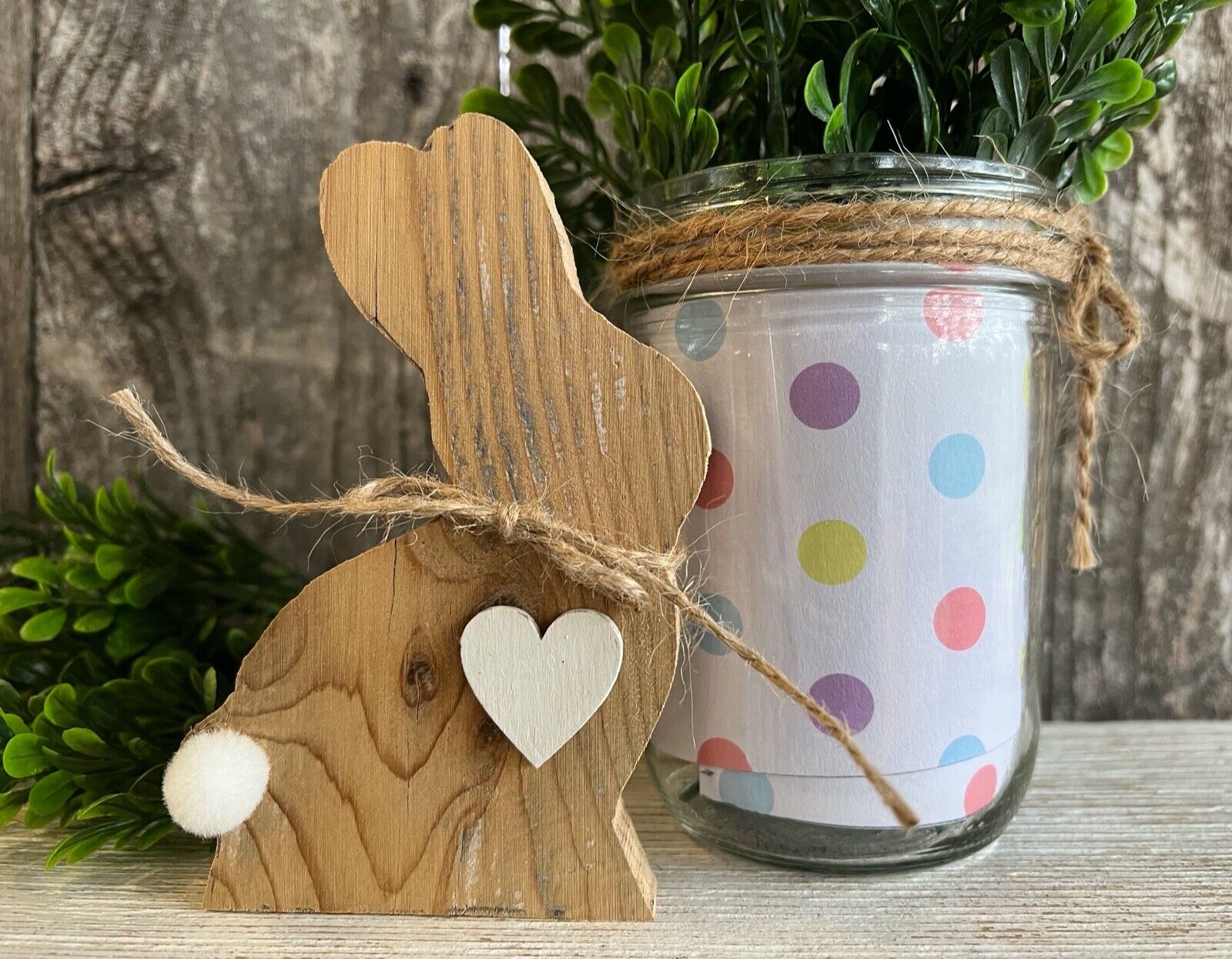 Primary image for 1 Pcs Woody Bunny Tiered Tray Rustic Wood With Love #MNHS