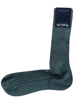 Pantherella Cotton Blend Rib Socks Army Green ( M ) - $39.57