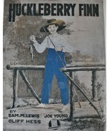 1917 Huckleberry Finn Sheet Music Art by Barbelle Large Size VG - $14.79 CAD