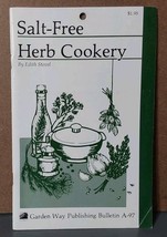 Salt-Free Herb Cookery Garden Way Publishing Recipe Cookbook 1985 PB Inf... - $9.55