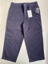 J120 Croft &amp; Barrow Size 4 Stretch Capris - Navy Blue - 21&quot; Inseam - New - £14.45 GBP