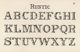 12668.Room Wall Poster print.1890 Typography Alphabet.Esser art.Rustic Fonts - £13.01 GBP+