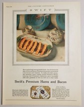 1928 Print Ad Swift&#39;s Premium Hams &amp; Bacon Liver &amp; Bacon Country Club Style - $15.28