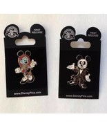2 Nightmare Before Christmas Set Mickey And Minnie Enamel Pin Set Disney... - £107.13 GBP