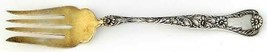 1901 Gorham Sterling Silver Small 6&quot; Fish Salad Fork Marguerite Gold Wash Antiqu - £47.87 GBP