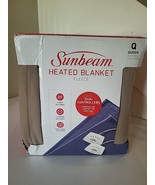 Sunbeam Heated Electric Warming Blanket Quilted Fleece Queen Dual Contro... - $1,270.65 MXN