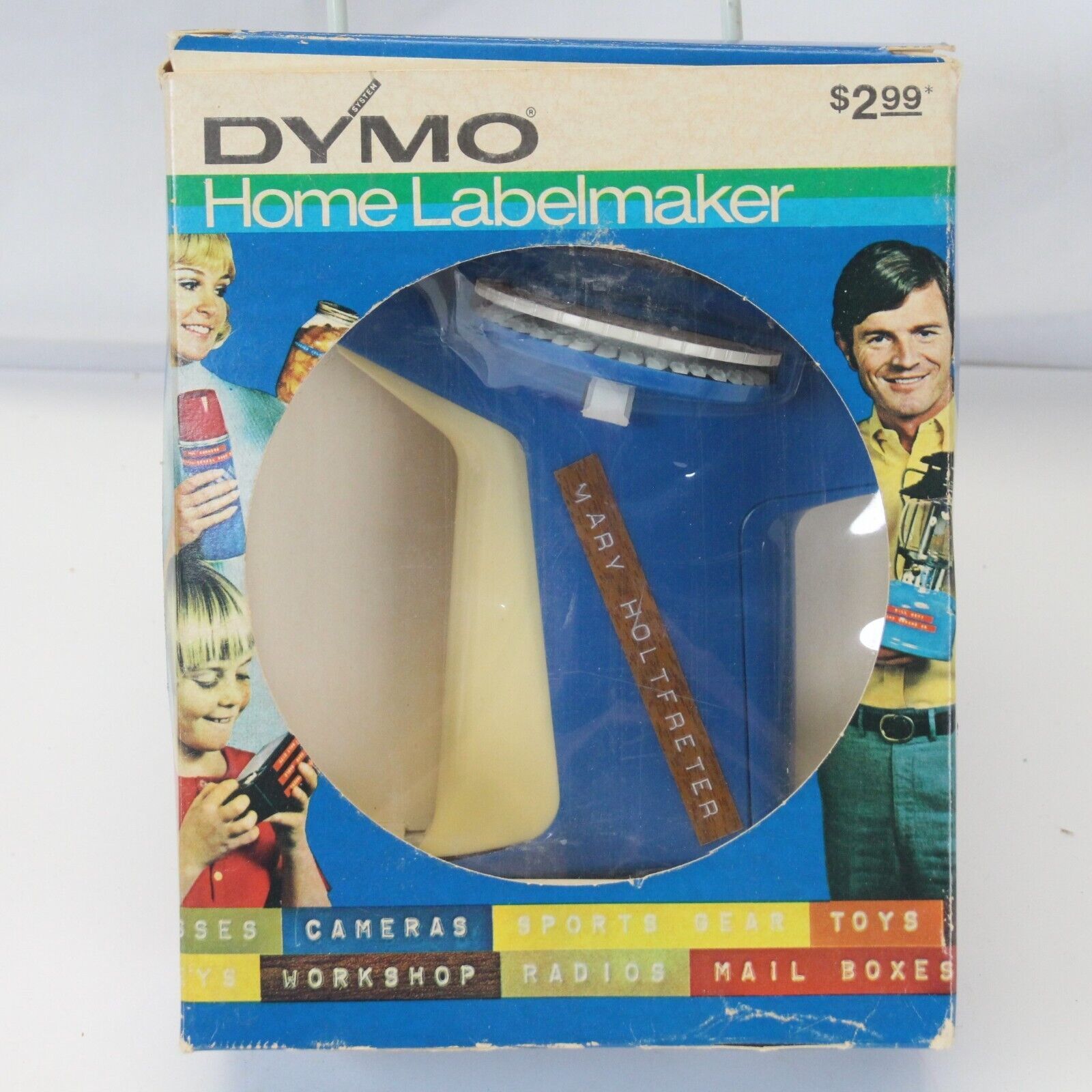 Dymo Home Blue Label Maker Model #1800 Vintage 1972 Working - $11.75