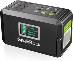 GENSROCK 120W Portable Power Station, 88Wh Outdoor Solar Generator, Lith... - £104.07 GBP