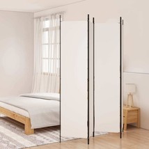  4-Panel Room Divider White 78.7&quot;x86.6&quot; Fabric - $122.75