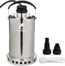 FLUENTPOWER 3/4HP Submersible Sump Pump, 3300GPH Stainless Steel Utility Water P - £114.62 GBP
