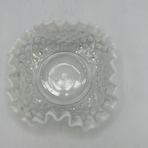 Fenton Hobnail Bon Bon Dish Moonstone French Opalescent Glass MCM Vintage AS IS - £7.43 GBP