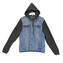 Brooklyn Cloth Men&#39;s M Denim Jean Jacket Hoodie Sweatshirt Sleeves Stree... - £22.39 GBP