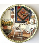 1991 Edwin M Knowles Cozy Country Corners Table Trouble Cat Plate Ltd Ed... - £18.66 GBP