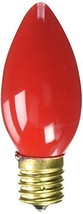 Bulbrite 7C9R 7W C9 Christmas Light, Ceramic Red - £4.54 GBP