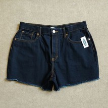 Old Navy Denim Frayed Hem Shorts Girls Size 18 Plus Adjustable Waist NEW - £15.82 GBP