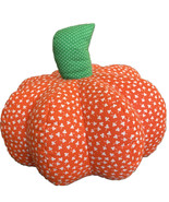 VTG Stuffed Homemade Crafted Orange Green Clover Quilt Fall Pumpkin Than... - $525.28 MXN