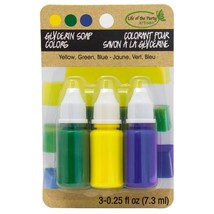 Life Of The Party Glycerin Color 0.3oz-Yellow, Green, and Blue GLY531-02 - $12.15