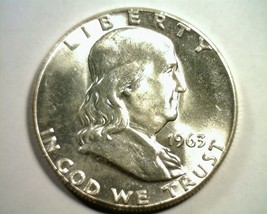 1963 Franklin Half Dollar Nice Uncirculated Nice Unc. Nice Original Coin - £13.32 GBP