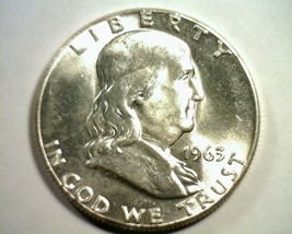 1963 Franklin Half Dollar Nice Uncirculated Nice Unc. Nice Original Coin - $17.00