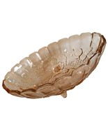 Vintage Pink Depression Glass Footed Bowl - Scalloped Edge Floral Patter... - $32.71