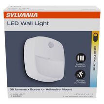 Sylvania Motion-Sensing Battery Powered LED White Security Wall Light - $16.95