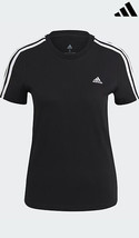 adidas Loungewear Essentials Slim 3S Tee Women&#39;s T-shirts Sport Asia-Fit GL0784 - £33.89 GBP