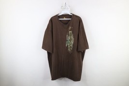 Vintage Carhartt Mens 3XL Faded Spell Out Camouflage Short Sleeve T-Shirt Brown - $44.50