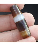 Antique Old Yemeni Agate Natural Rare pattern Banded Agate Bead 34.2mm B... - $1,044.04 MXN