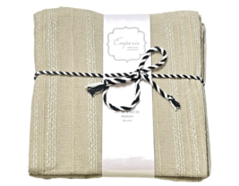 Emporia Table Linen Collection Cloth Napkin Set (4) 20" x 20" Natural Color - $18.81