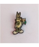 Vintage Warner Bros Looney Tunes Bugs Bunny Eating Carrot Lapel Hat Pin - $15.35