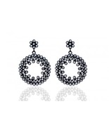 Oscar Fashion Black Plated White Cubic Zirconia Setted Drop Earring - $23.99