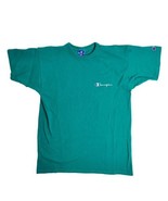 Vintage Champion T Shirt Blank Made in USA Single Stitch Size Small Green - $340.97 MXN