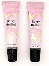 Bath &amp; Body Works Baie Bellini Lèvre Gloss Hydratant .47 OZ Scellé Set D... - £8.42 GBP