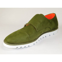 Men Tayno Dressy Casual Soft Suede Comfortable Double Buckle #Freshman Green image 4