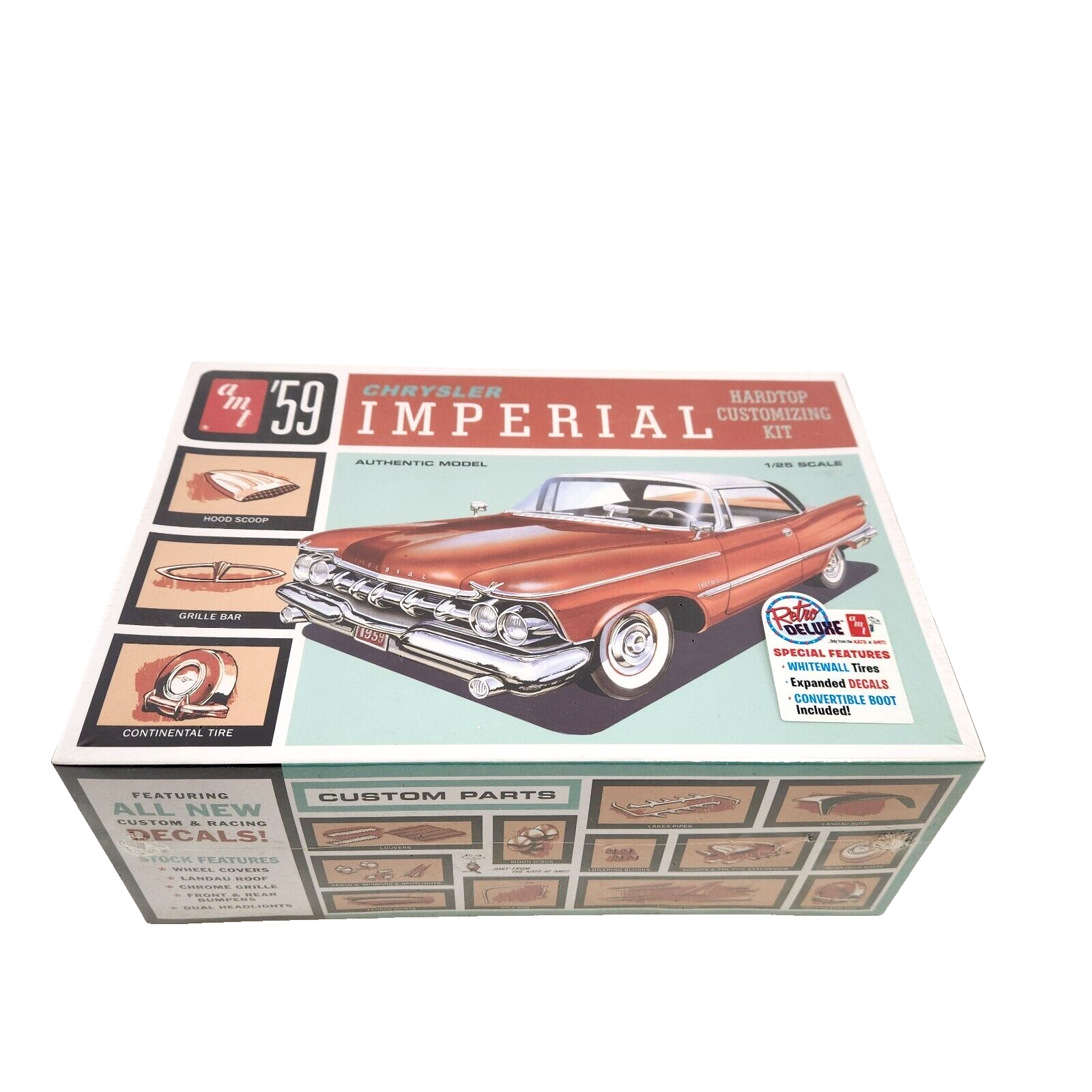 AMT '59 Chrysler Imperial Model Car Kit 1/25 Scale Unbuilt 2019 China SEALED New - $33.85