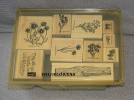 Stampin Up Wood Stamps 1999 Wildflowers Flowers May all your Weeds be Wildflower - $31.67