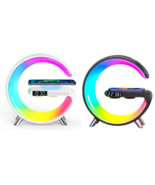 Wireless Fast Charger Table Lamp,Bluetooth Speaker, LED Light, Alarm,App control - $40.73 CAD