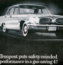 1961 Pontiac Tempest Advertisement Automobilia Classic Vintage Car DWII32 - €17,21 EUR