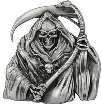 Grim Reaper Belt Buckle Metal BU71 - $10.95