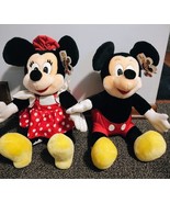 Mickey and Minnie Mouse Plush Disney Stuffed Animals 15&quot; Set of 2 - $27.06 CAD