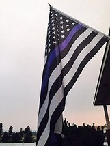 Thin Blue Line American Flag 3x5 ft US Black &amp; White Police Policemen Su... - £12.78 GBP