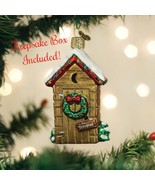 Holiday Outhouse Old World Christmas Blown Glass Collectible Ornament - £18.78 GBP