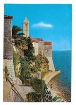 Croatia Rab Island Adriatic Sea Cliffs Old Town Vtg Vjesnik Zagreb Postcard 4X6 - $5.70
