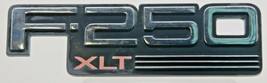 92-97 Ford F-250 XLT Fender Emblem OEM F2TB-16B114-FA Pair 2482 - $24.74