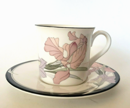 Noritake New Decade Tea Set Cup &amp; Saucer  Cafe Du Soir Pink floral Japan - £3.92 GBP